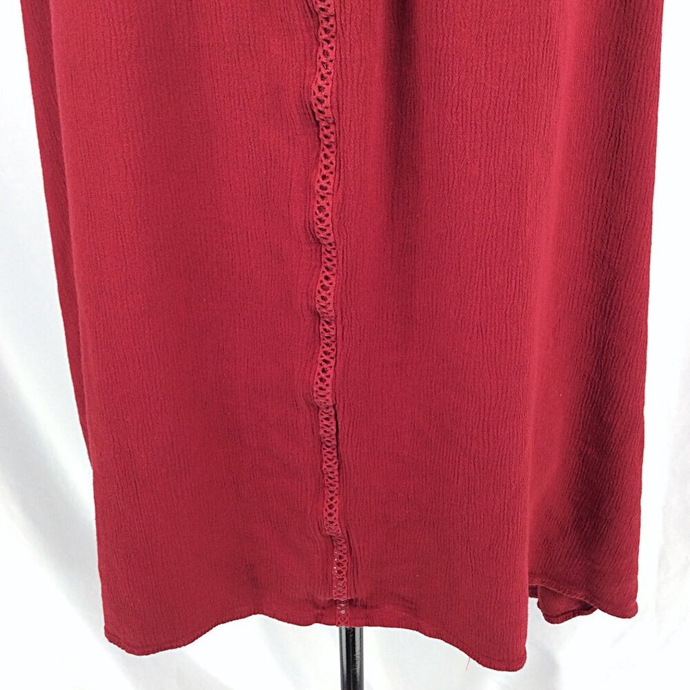 Torrid 3 Gauze Goddess Tank Top Womens Plus Size 3X Red Sleeveless Hi Low Tunic - Picture 8 of 12